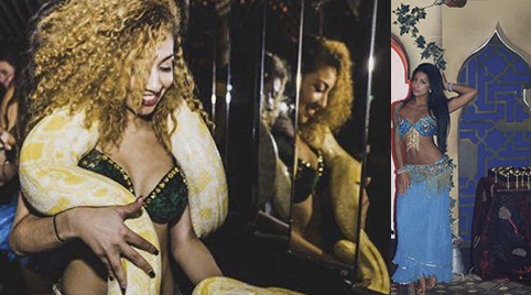 Buikdanseres met meerdere optredens verspreid over de avond