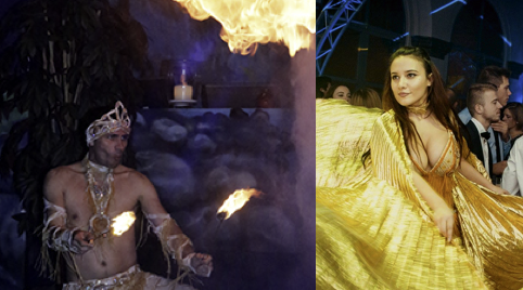 Buikdanseres met slang