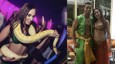 Oosters waarzegster rondlopend