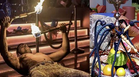 Oosters waterpijpterras