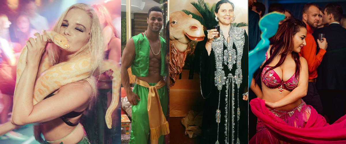 Oosters waarzegster rondlopend